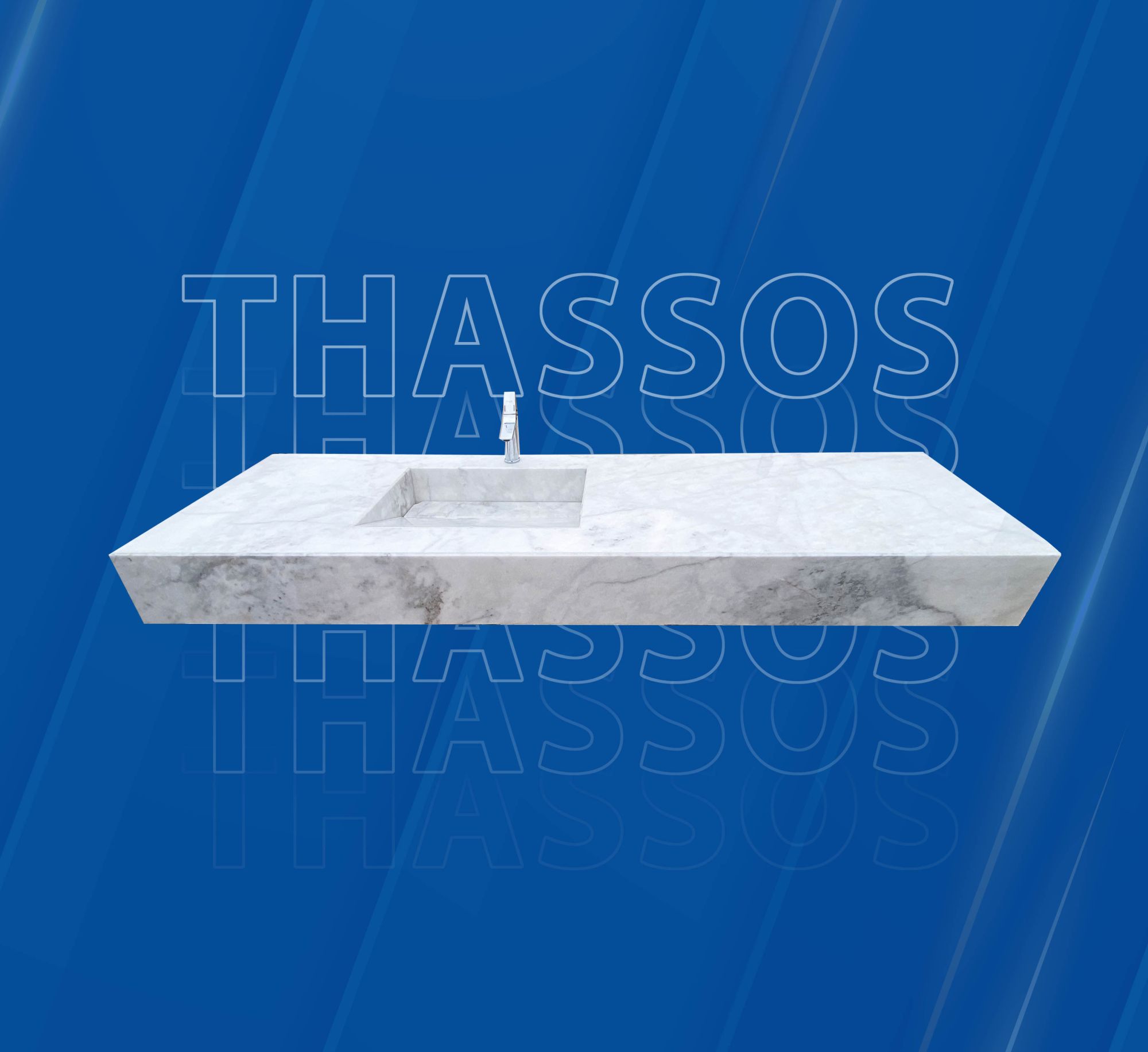 bathroom basin (washbasin) from white Mugla marble