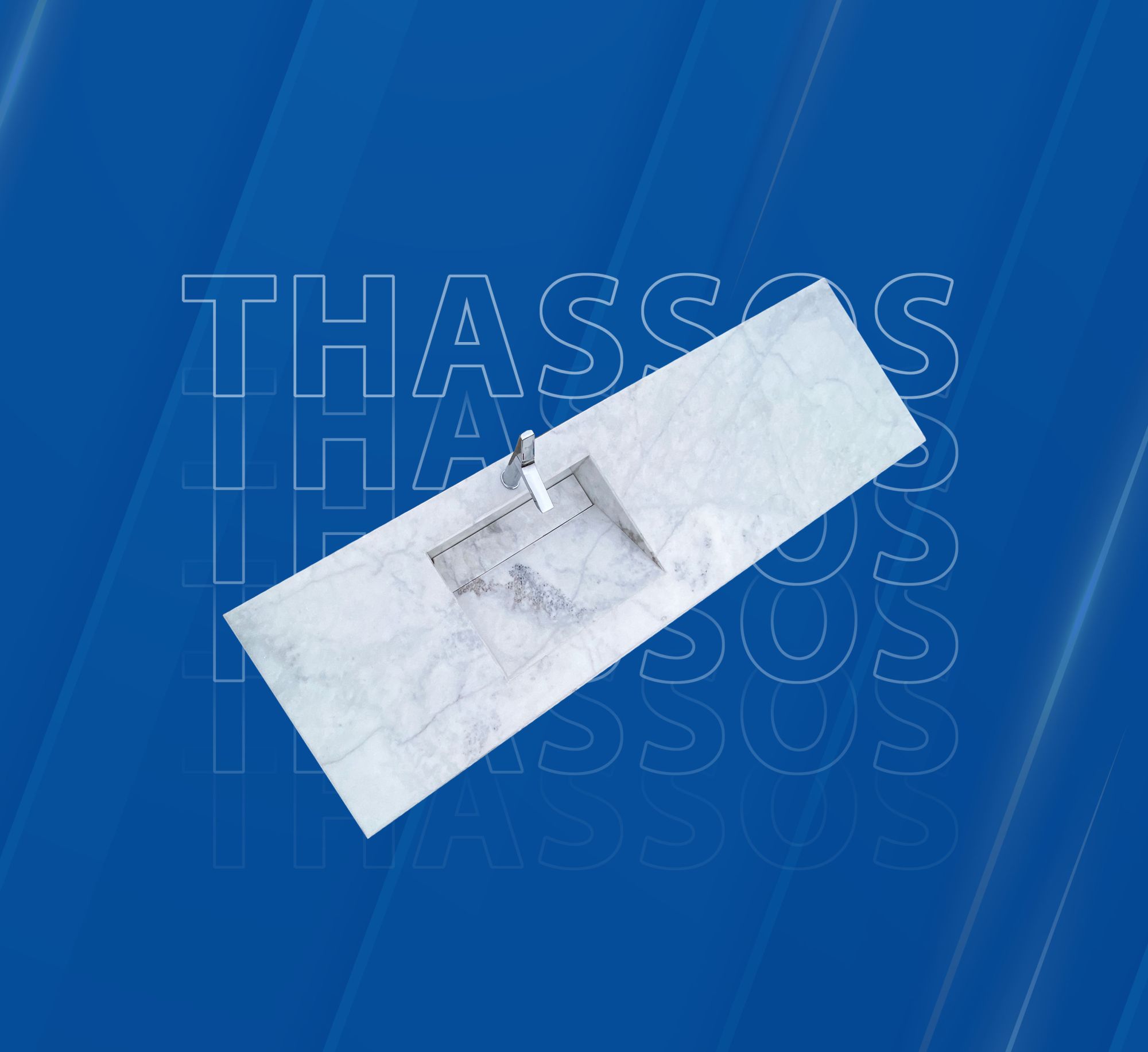 bathroom basin (washbasin) from white Mugla marble