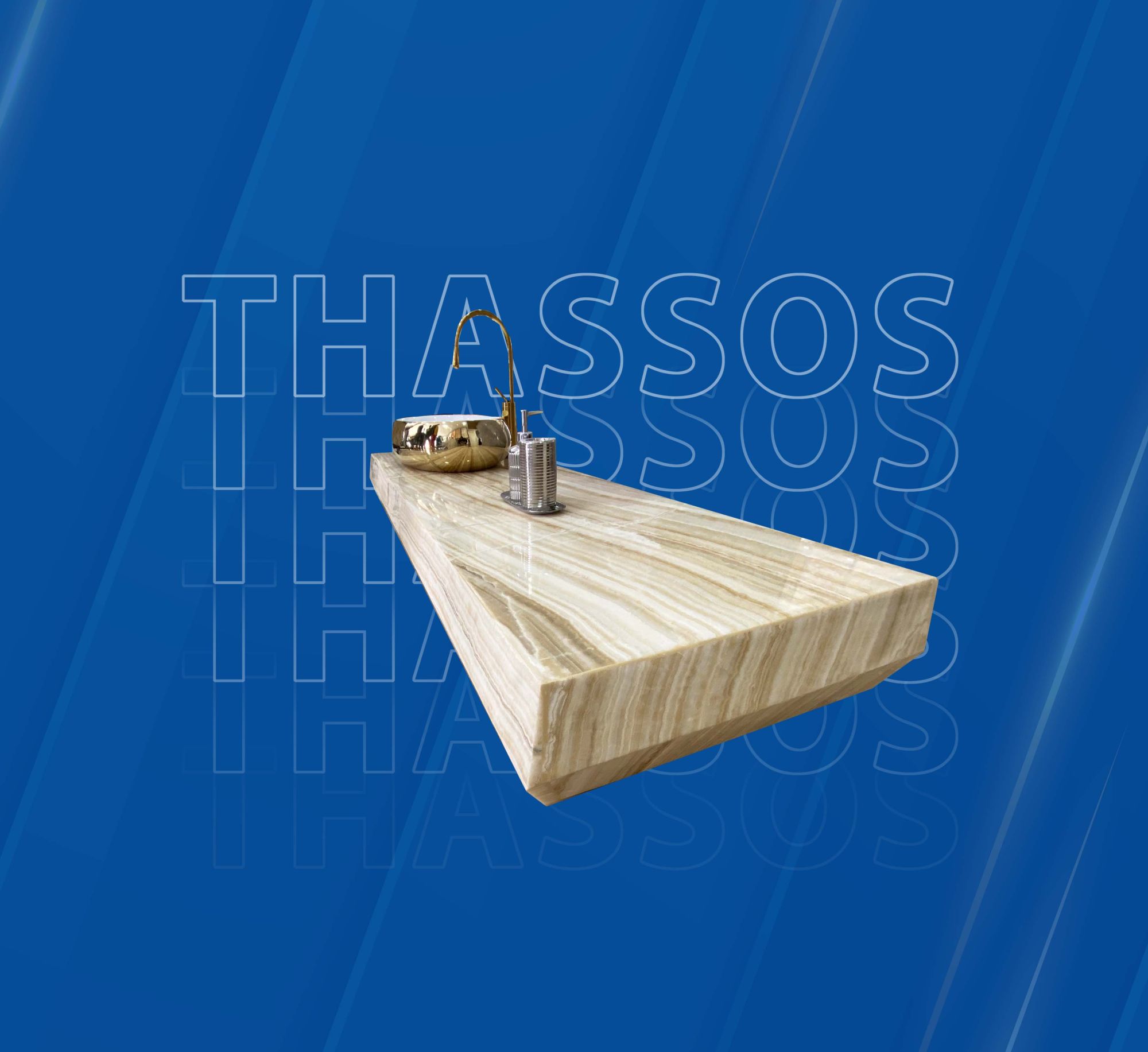 Bathroom sink designed from luxurious natural onyx marble
