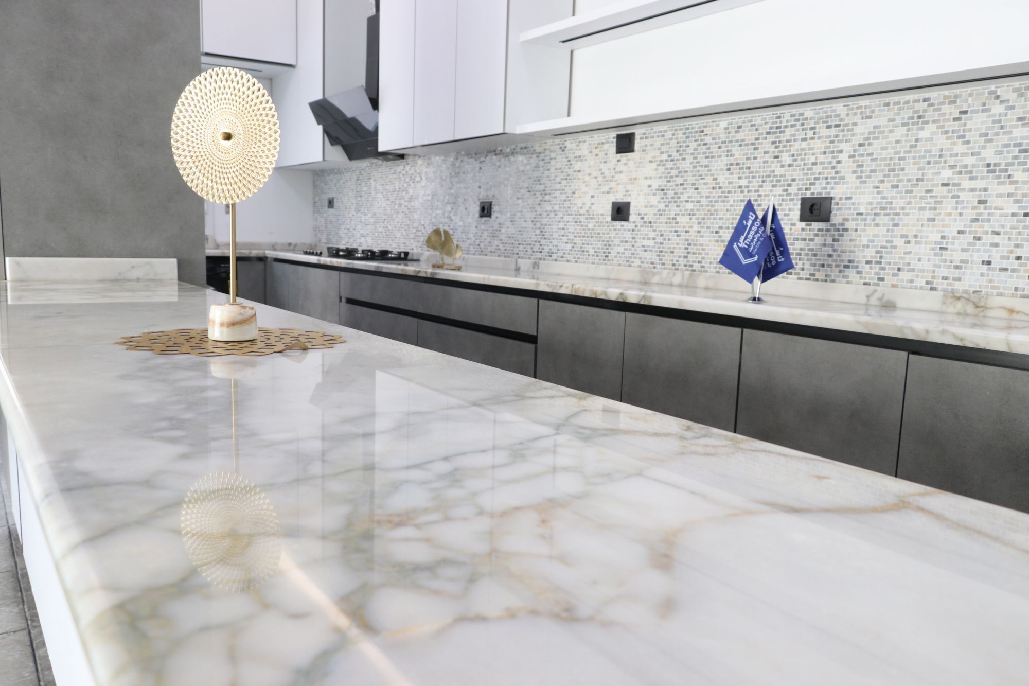 Execution of a Calacatta Marble Kitchen