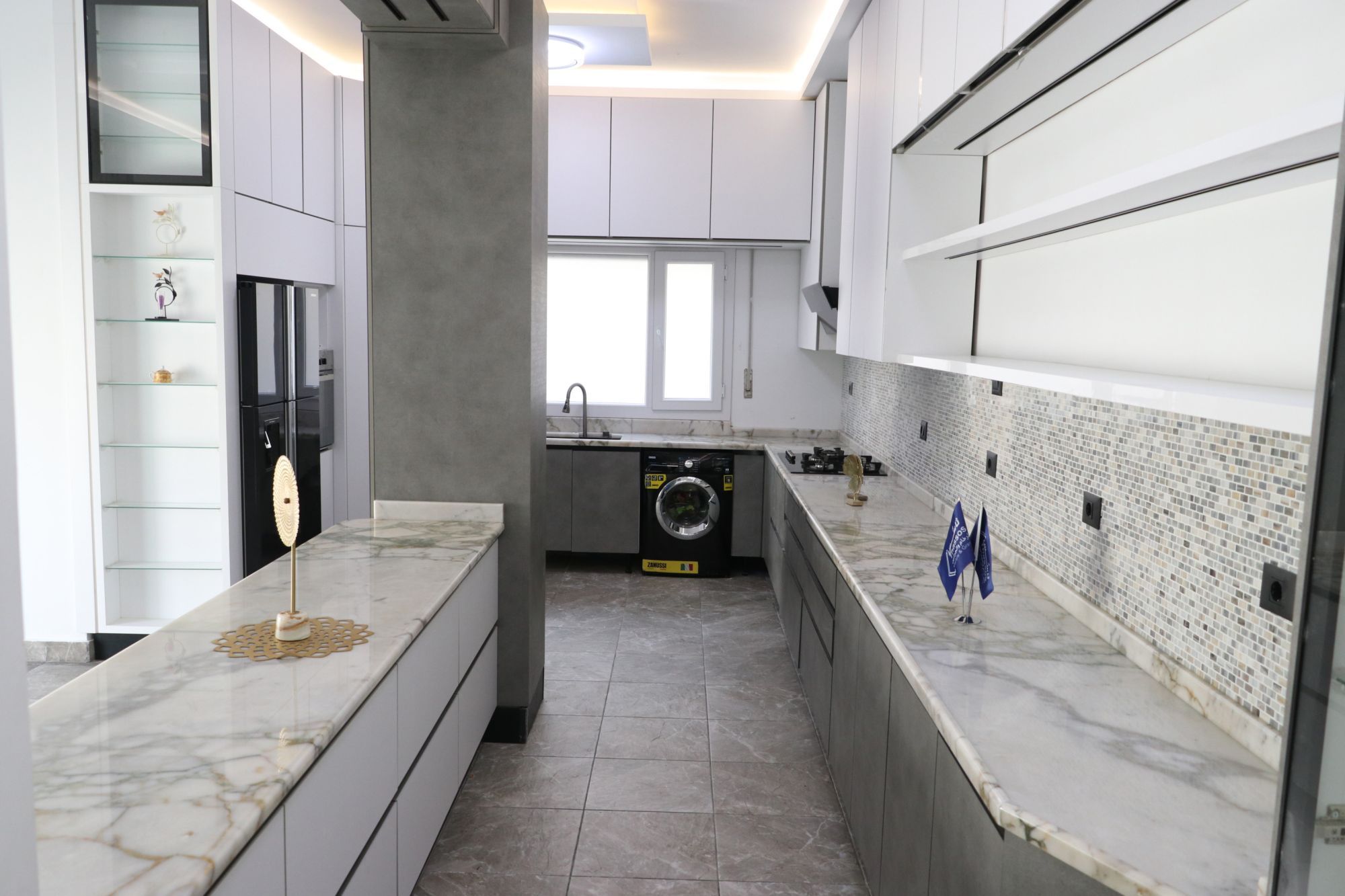 Execution of a Calacatta Marble Kitchen