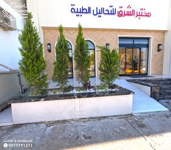 Stairs and Basins with Black Forest Granite for One of Al-Sharq Medical Laboratories Branches